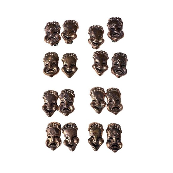 Renoir Copper Earrings - Lot of 8 Pairs - Curtain Call Renoir Signed Clip on - Picture 1 of 7